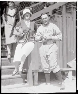 Petersburg Prints: Freida Hempel Standing Besides Rogers Hornsby