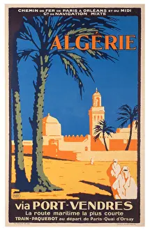 Gado Posters Prints: French Algeria Railway Poster