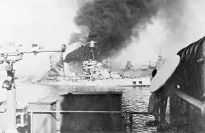 French Battleship Bretagne Sunk by British