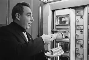 Sandwich Prints: French Chef Shaking Hands at Automat