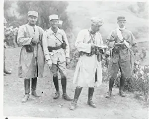 Algeria Prints: French Colonel Gambaryy and Staff Conversing