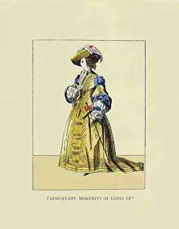 Fashon Prints: French Lady - Minority of Louis 14th