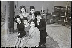 Hairdressing Prints: Six French Military Brides Arriving