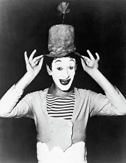 Face Painting Prints: French Mime Marcel Marceau