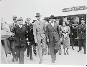William C Prints: French Officials Greeting Howard Hughes