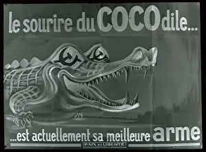 Pointed Prints: A French Poster of a Crocodile