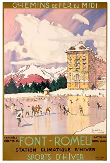 Gado Posters Prints: French Pyrenees Winter Sports
