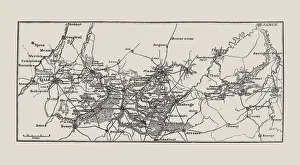 French revolution, terrain Map of the wartime event of April 1792