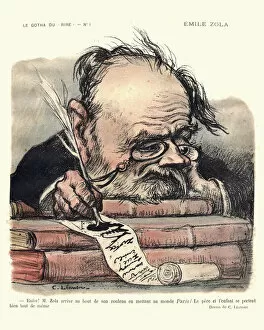 Images Dated 20th May 2016: French satirical cartoon of Emile Zola