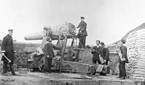 French Soldiers Loading Cannon
