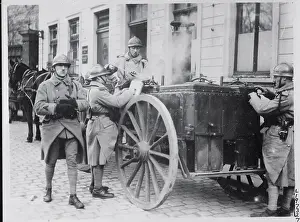 Lodgings Prints: French Troops Outside Hotel