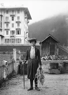 Determination Prints: French Woman Hiker Wearing Full Regalia