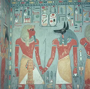 Huty25366 Prints: Fresco In The Tomb Of Horemheb