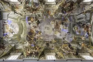 Holidays Collection: Frescoed ceiling of a cathedral in Rome