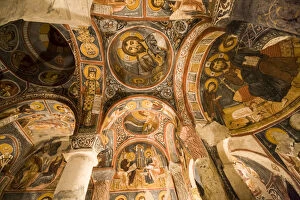 Images Dated 19th March 2008: Frescos in ceiling of Karaklin (Dark) Church