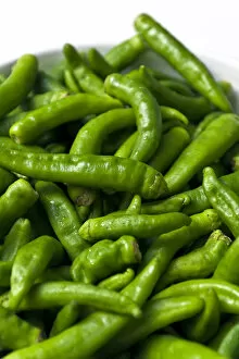 Blurred Gallery: Fresh green chili peppers