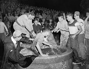 Trough Prints: Freshmen Jumping In Trough Of Water
