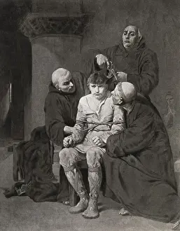 Frustration Prints: Friar Cutting Prisoner's Hair