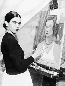 Paintbrush Prints: Frida Kahlo painting