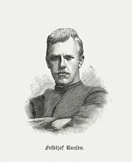 Fridtjof Nansen (1861-1930) Gallery: Fridtjof Nansen (1861-1930), Norwegian explorer, wood engraving, published in 1898