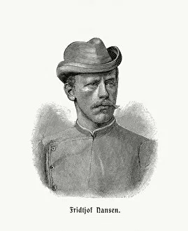 Fridtjof Nansen (1861-1930) Gallery: Fridtjof Nansen (1861-1930), Norwegian explorer, wood engraving, published in 1900