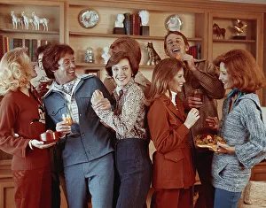 Casual Collection: Friends having drink and fun, smiling