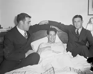 James J Prints: Friends Visiting Art Lasky in Sick Bed