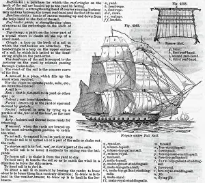 Sail Prints: Frigate Under Full Sail