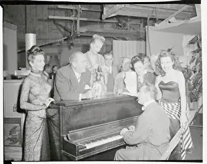 Fritz Feld and Actors Playing Piano