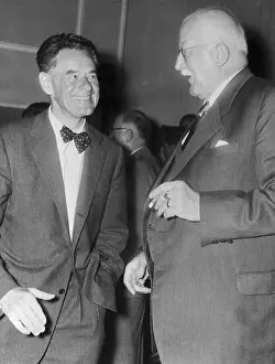 Lindau Prints: Fritz Lippman Chatting with Hermann Staudinger