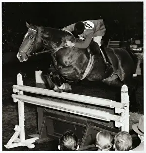 Fritz Thiedemann Taking a Jump on Horse