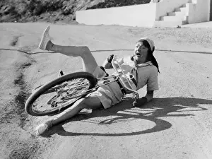 Fritzi Ridgeway Falling Off Bicycle