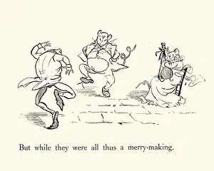 Frog He Would A-Wooing Go, nursery rhyme, Rat and frog dancing