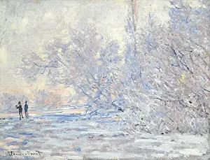 Monet Prints: Frost in Giverny (Le Givre à Giverny), 1885