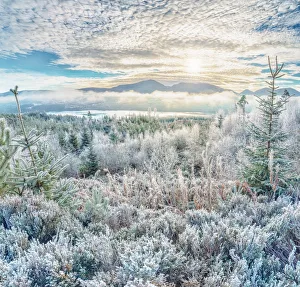 Frost Collection: Frozen Highlands #1 Valley near River Moriston and Loch Cluanie