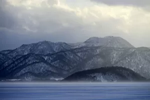 Images Dated 3rd February 2013: Frozen Lake Kussharo, Akan-Nationalpark, Kawayu Onsen, Hokkaido, Japan
