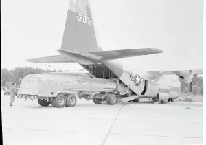 Marietta Prints: Fuel Truck Being Loaded into USAF Hercules Airplane