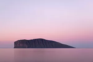 Fugloy island in the light of the midnight sun, Fugloy, Norooyar, Faroe Islands, Denmark