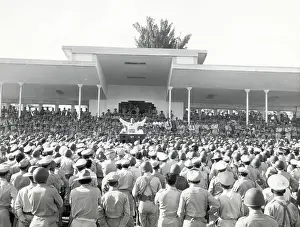 Fulgencio Batista Addresses Troops