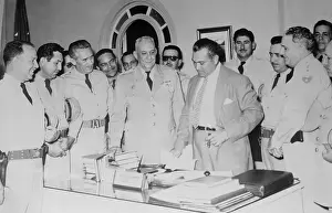 Fulgencio Batista Conferring with Francisco Tabernilla