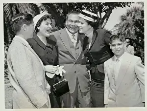 Fulgencio, Marta, Roberto, Adelida, and Jose Batista Smiling