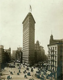 Dramatic Looking Flatiron Building Prints: Fuller/ Flat Iron Building, New York