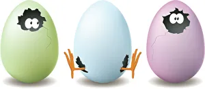 Pink Collection: Funny Egg Illustration