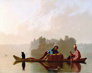 Fur Traders Descending the Missouri, 1845