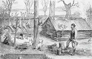 Fur Trapper's Log Cabin In Canada
