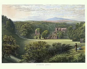 Images Dated 17th July 2017: Furness Abbey, Cumbria, England 19th Century