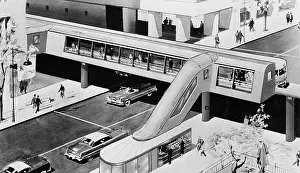 Elevated Prints: Futuristic Elevated Train