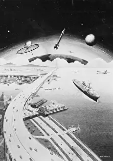 Futuristic Prints: Futuristic View of the World