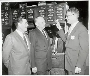 G. Keith Funston Pointing to a Stock Listing
