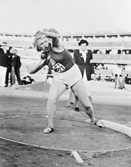 Tbilisi Prints: G. Zybina in Shot Put Throwing Stance